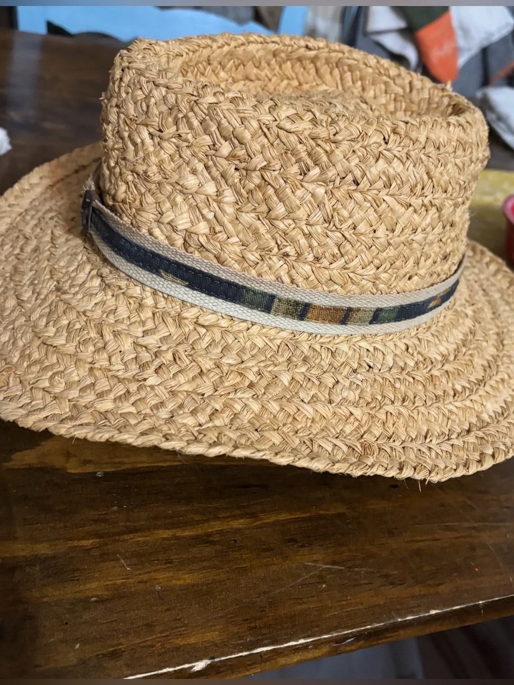 Dorfman Pacific Genuine Raffia Golf hat Vintage 18th hole